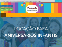 Tablet Screenshot of colombofestaseeventos.com.br